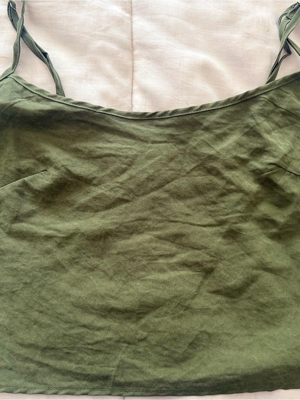 Olive Green Women's Spaghetti Strap Tank Top